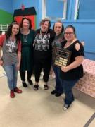 Music Team (Jamy Claire, Shay, Jenny, Beth) presenting Jackie the Sharon Babb Music Excellence Award